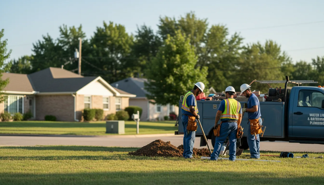 Residential water line and bathroom plumbing service in Lancaster, MO